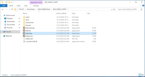 SAP HANA Client Install - 1