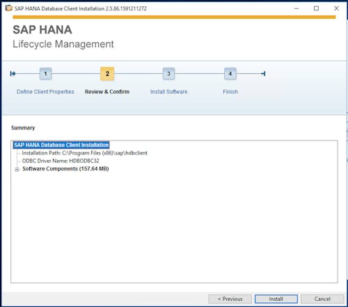 SAP HANA Client Install - 3