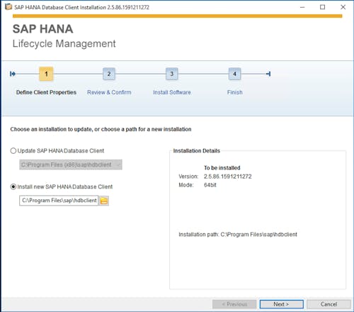 SAP HANA Client Install - 6