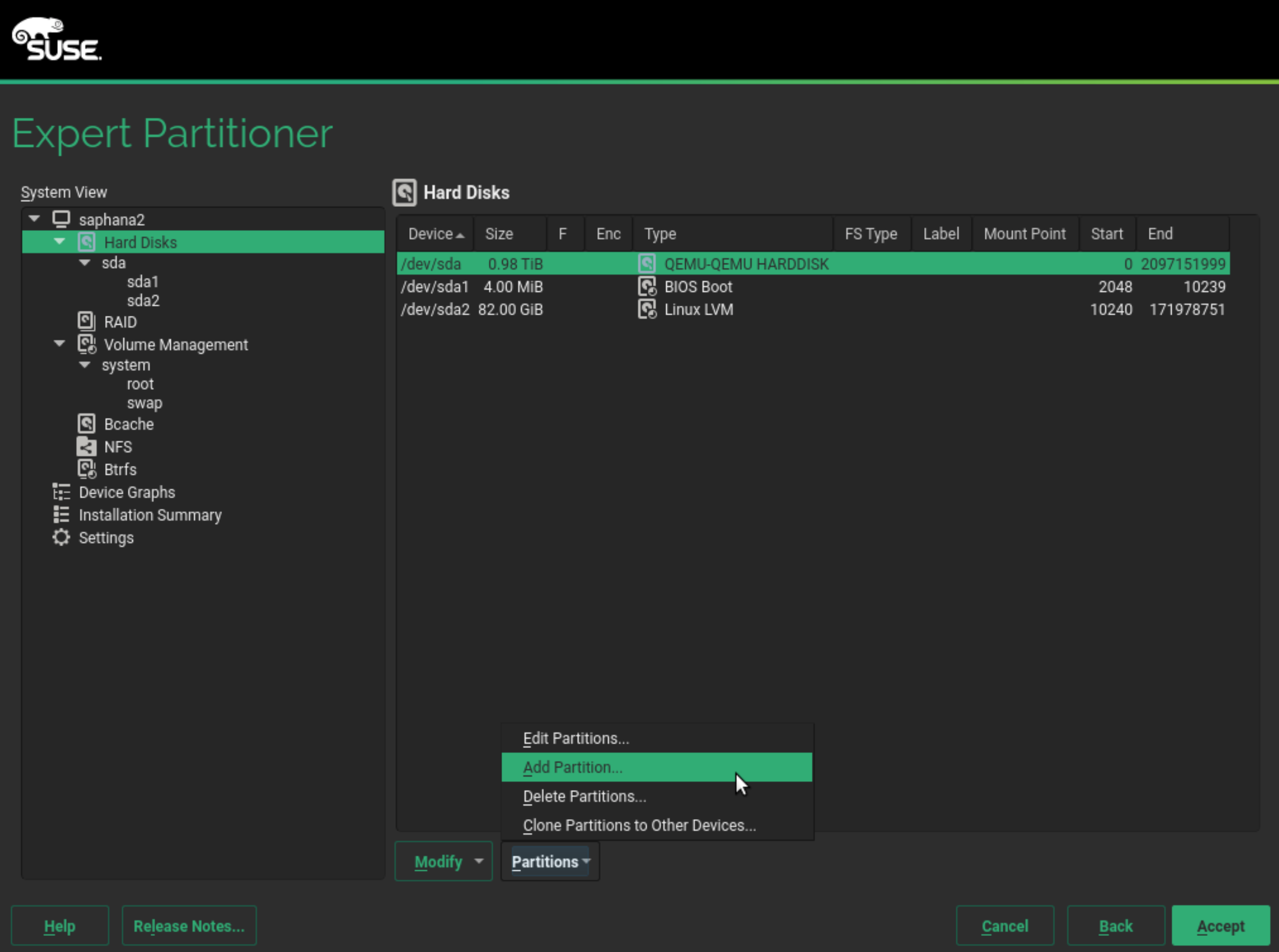 suse linux installation for sap hana